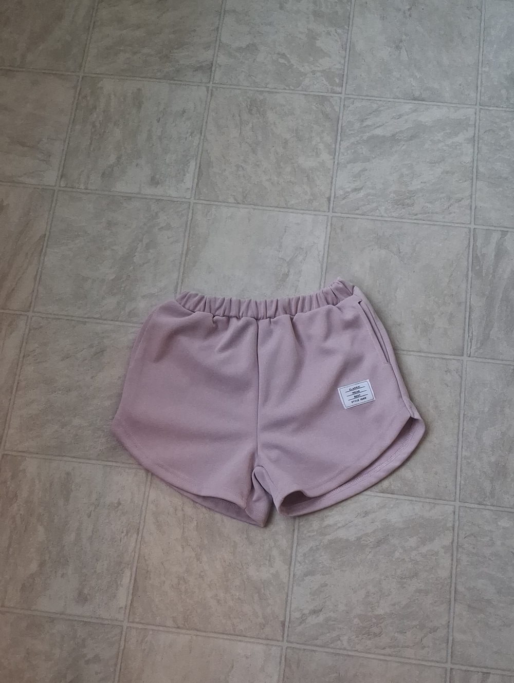 Temu Girls High-Rise Elastic Waist Lavender Lounge Shorts